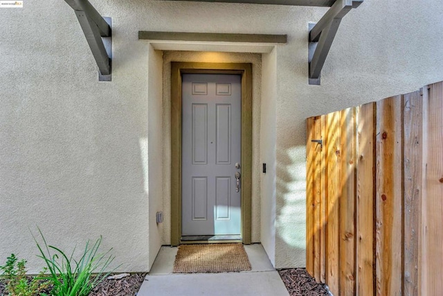 view of doorway to property