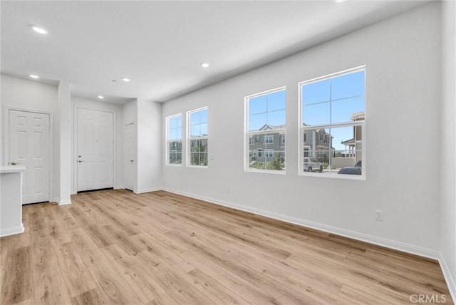 interior space with light wood-type flooring