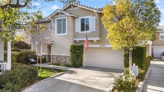 view of front of home featuring a garage