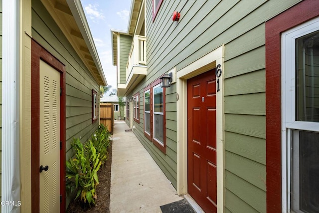 view of doorway to property