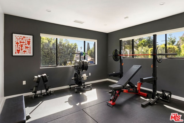 view of exercise room