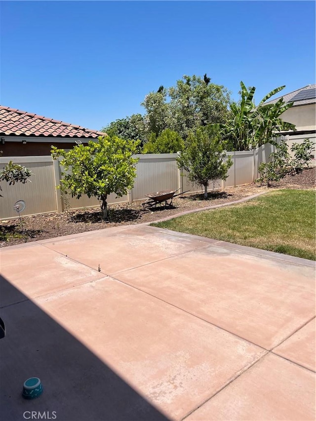 view of patio / terrace with a fenced backyard