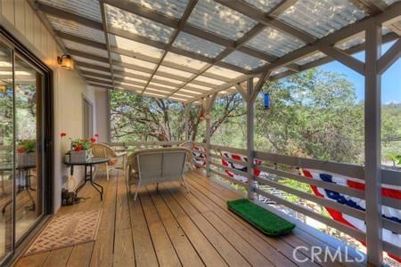 view of wooden deck