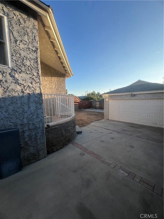 view of patio with fence
