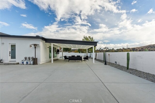 view of patio featuring outdoor lounge area