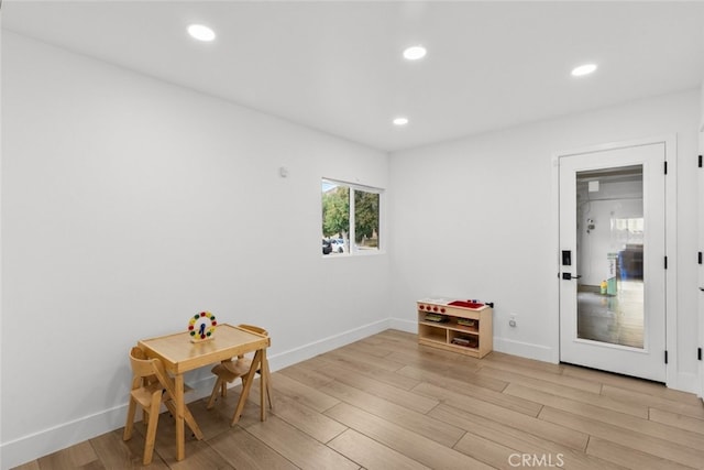 interior space featuring light hardwood / wood-style floors