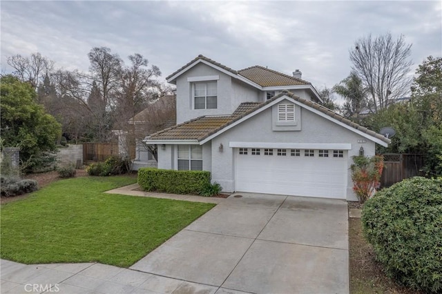 front facade featuring a front yard