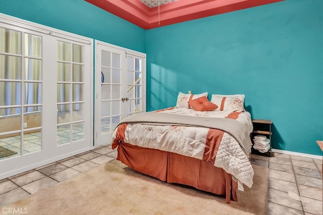 view of tiled bedroom