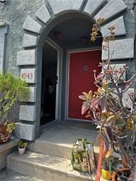 view of doorway to property