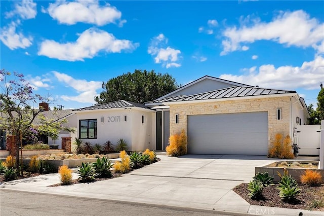 ranch-style home with a garage