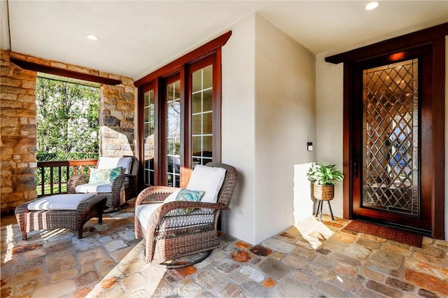 entrance to property with a porch