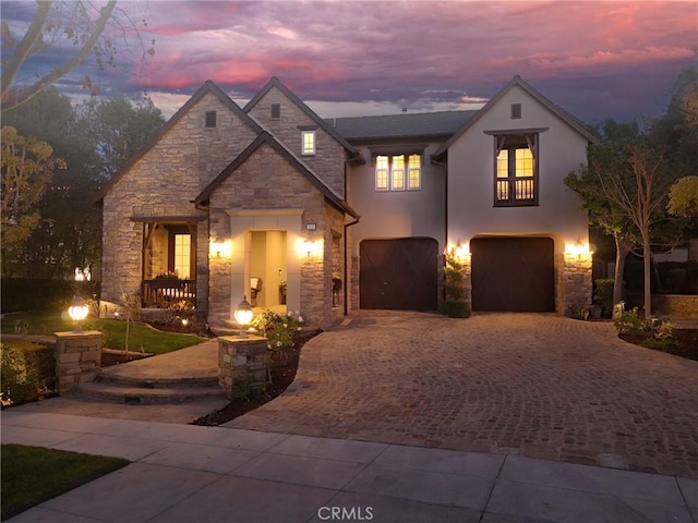 view of front of house featuring a garage