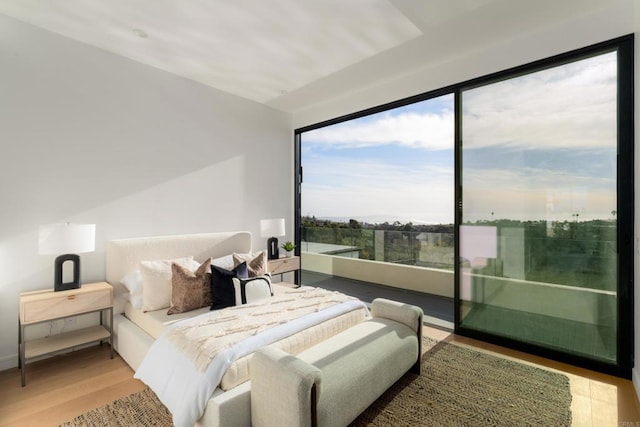 bedroom featuring hardwood / wood-style flooring