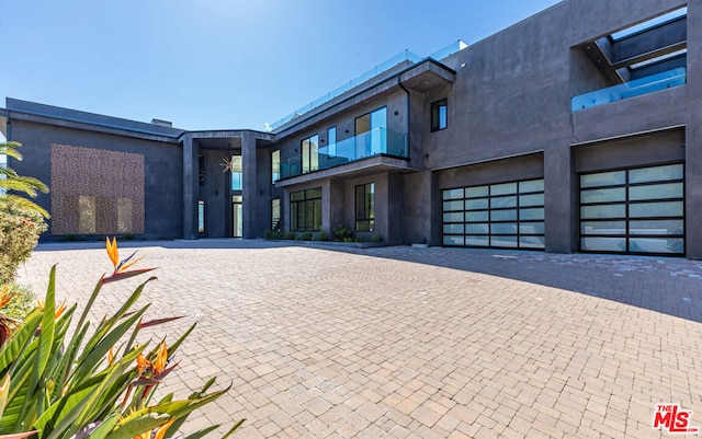 contemporary house with a garage