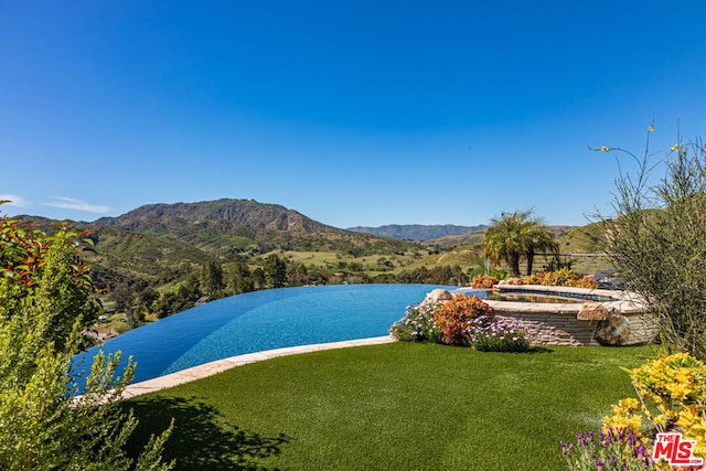 view of water feature featuring a mountain view