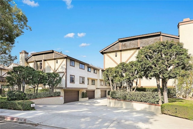 view of building exterior with a garage