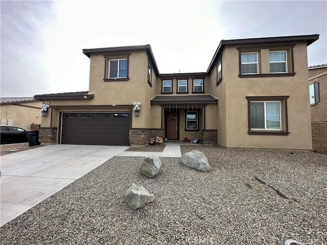 view of front of house featuring a garage