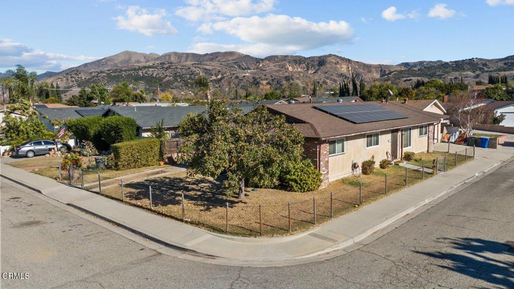 exterior space featuring a mountain view