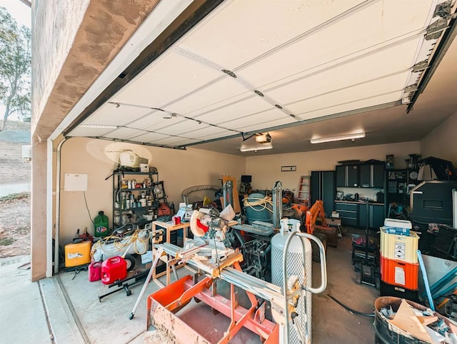 garage featuring a garage door opener