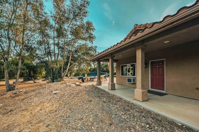 view of yard with a patio area