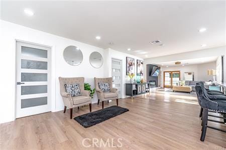 interior space featuring light hardwood / wood-style flooring