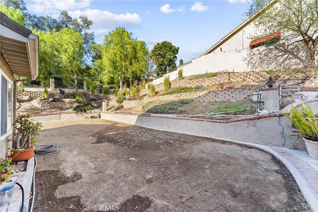 view of yard with a patio area