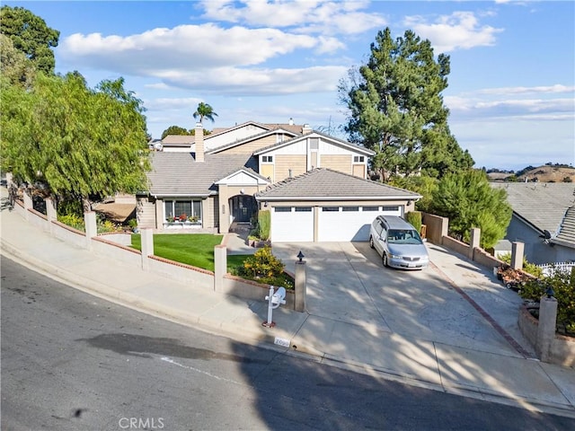 view of property with a garage