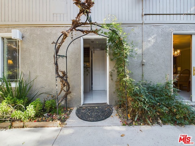 view of doorway to property