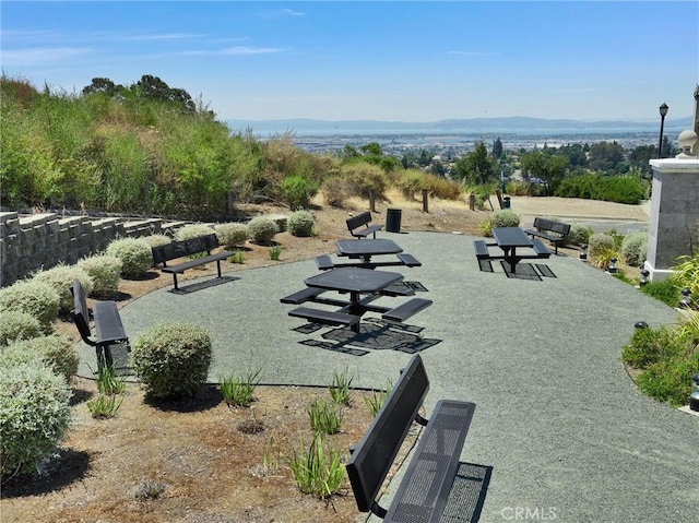 view of home's community featuring a mountain view