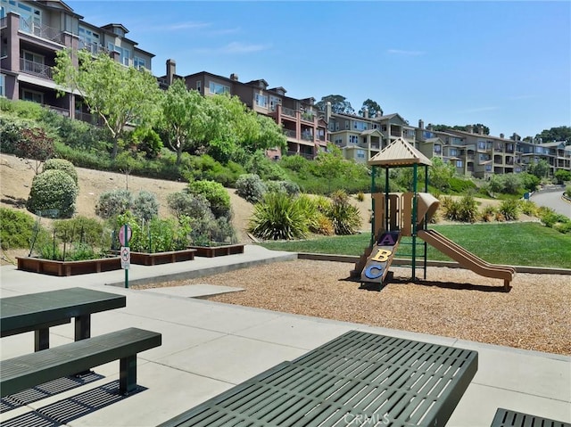 exterior space featuring a playground