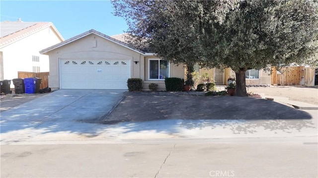 view of front facade with a garage