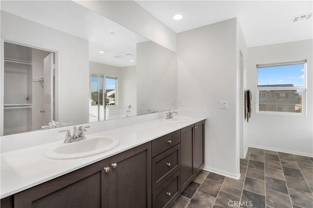 bathroom with vanity