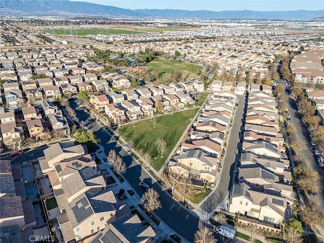 aerial view featuring a mountain view