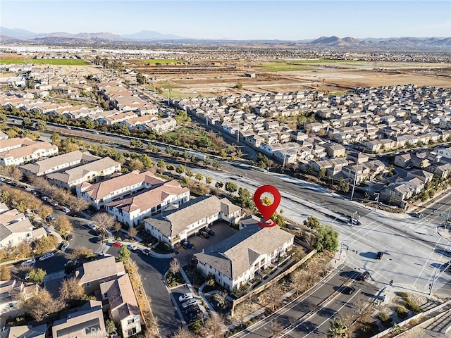 aerial view with a mountain view