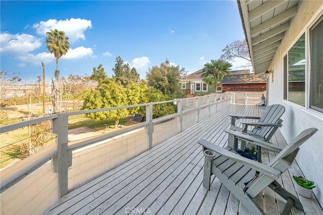 view of wooden deck