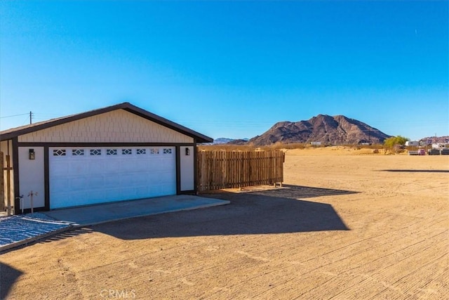 exterior space with a mountain view