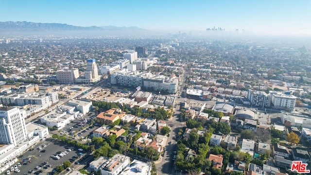 aerial view featuring a mountain view