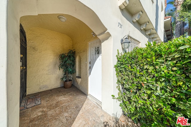 view of doorway to property