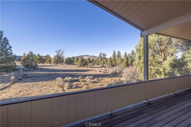 exterior space featuring a mountain view