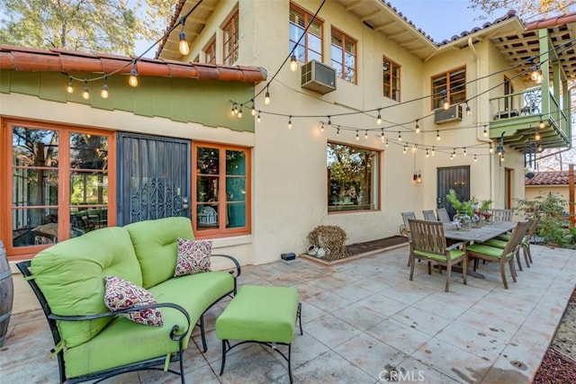 view of patio featuring cooling unit and an outdoor hangout area