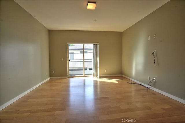 empty room featuring light wood-type flooring