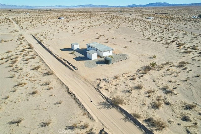 drone / aerial view with a mountain view