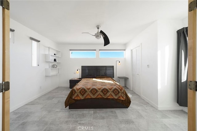 bedroom with ceiling fan