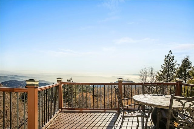 2477 Spring Oak Dr, Running Springs, CA 92382 - view of wooden terrace
