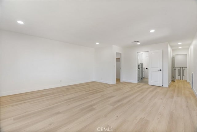 unfurnished bedroom with light hardwood / wood-style flooring