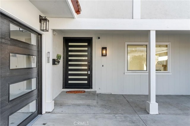 view of doorway to property