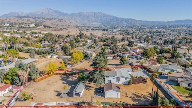 aerial view featuring a mountain view