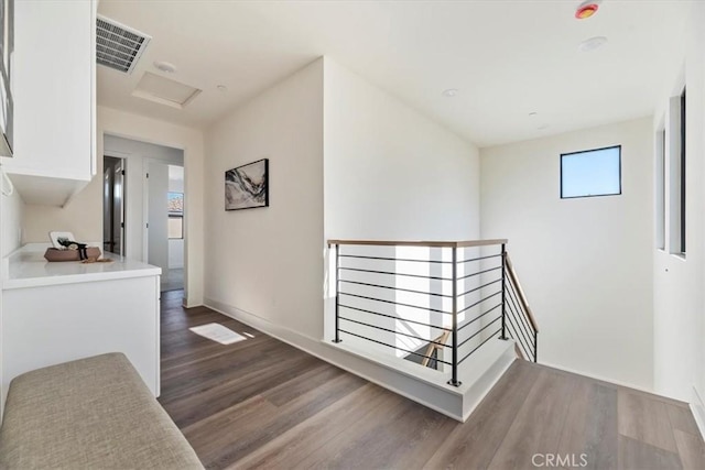 interior space with hardwood / wood-style floors