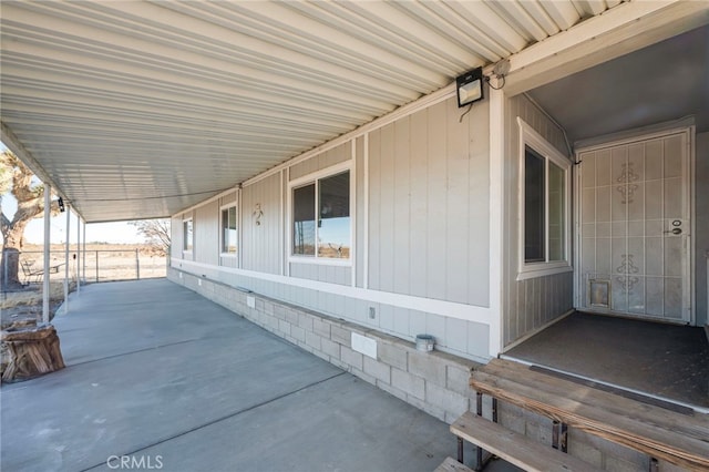 view of patio with a porch