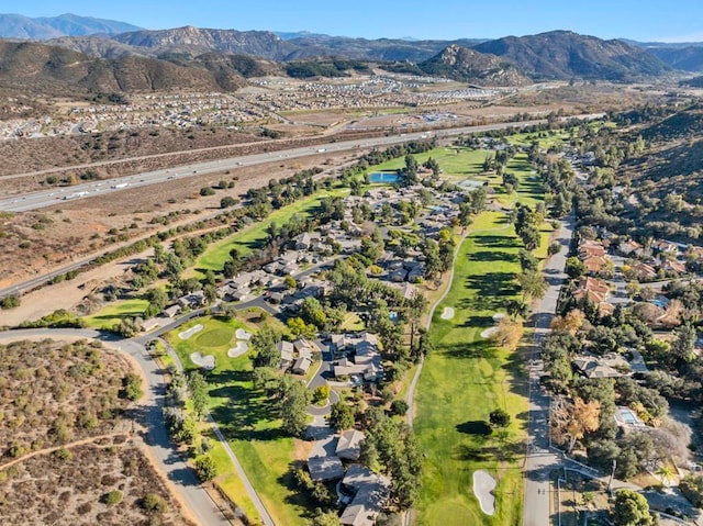 aerial view featuring a mountain view